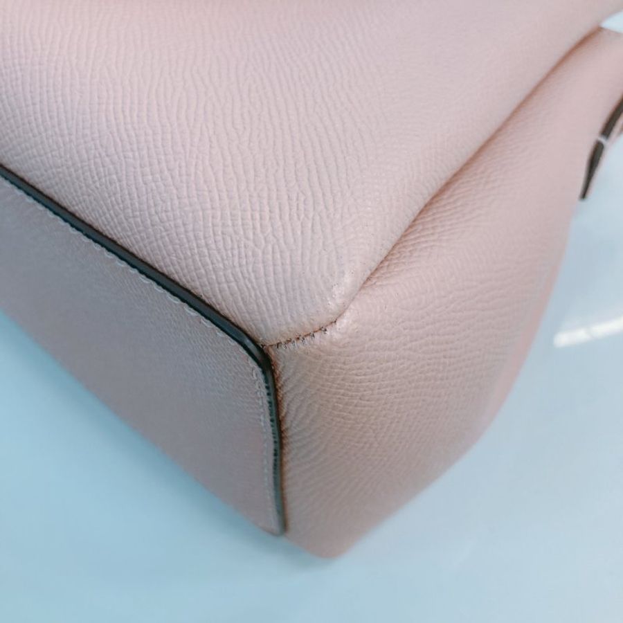 MS0762 Coach 蔻馳 手提 斜背 三用 硬牛皮 粉色 銀扣 Sage Carryall Mini Calfskin Pink x PHW-10