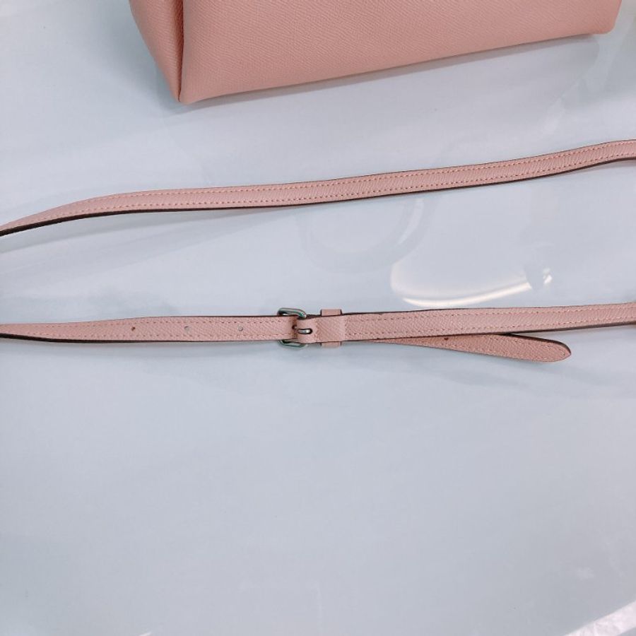 MS0762 Coach 蔻馳 手提 斜背 三用 硬牛皮 粉色 銀扣 Sage Carryall Mini Calfskin Pink x PHW-21