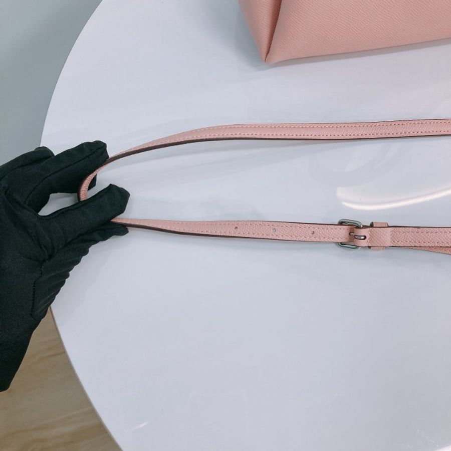 MS0762 Coach 蔻馳 手提 斜背 三用 硬牛皮 粉色 銀扣 Sage Carryall Mini Calfskin Pink x PHW-22