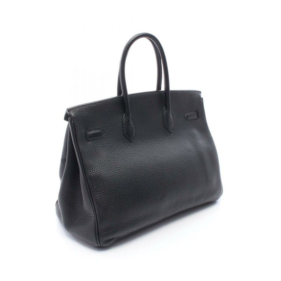 愛馬仕 Birkin 35 手提包，Taurillon Clemence 皮革，黑色，二手，女士款，帶五金配件-1