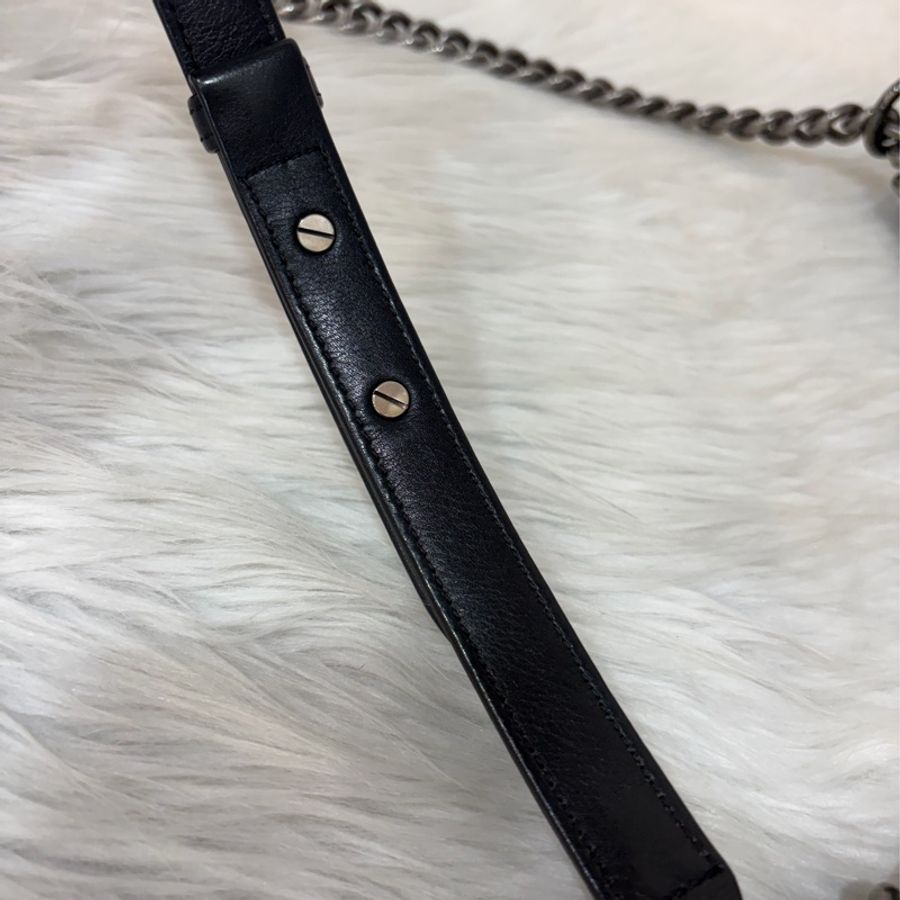 CHANEL A67086 COCO BOY 25 黑色 牛皮 菱格紋 銀鍊 斜背包肩背包男孩包口蓋包-47