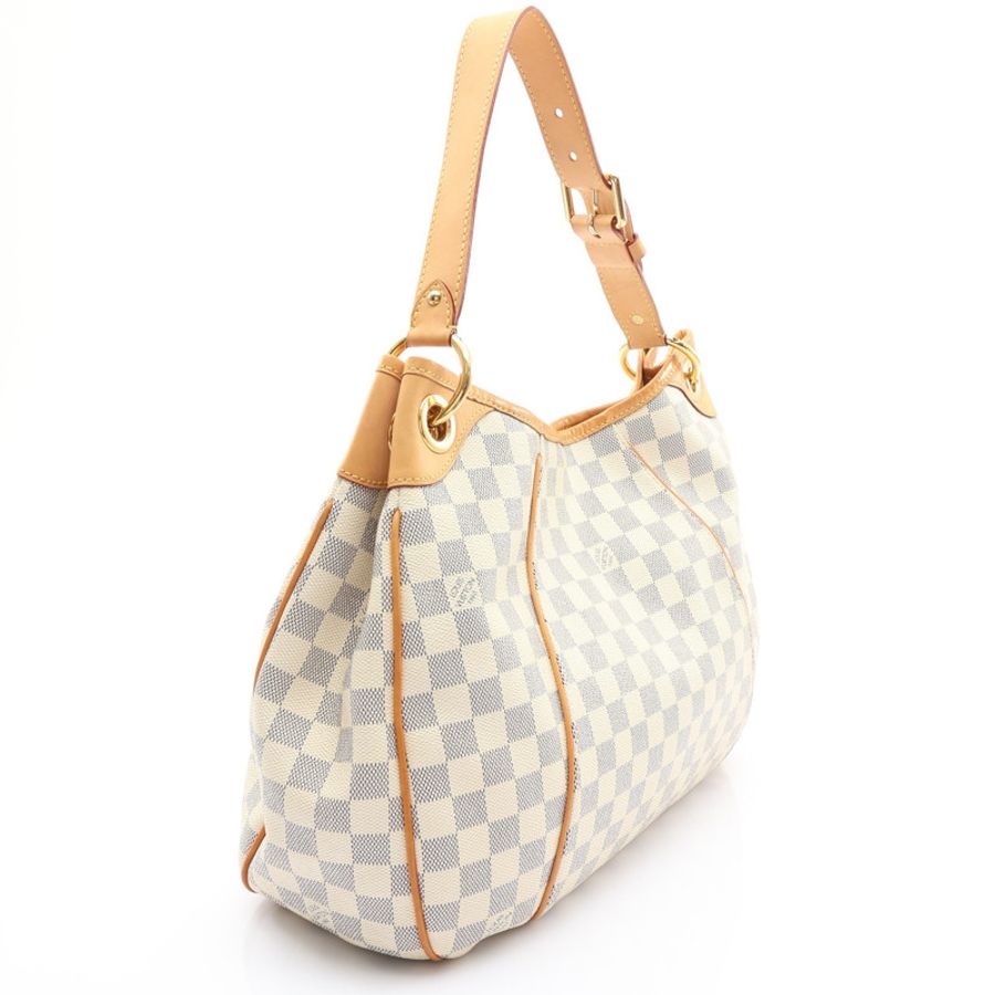 Galliera PM 肩背包 白色 棋盤格帆布【LOUIS VUITTON LV 路易威登】 N55215-1