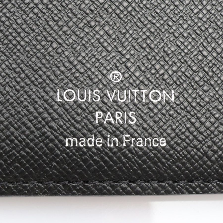 Multiple 兩折 短夾 黑色 棋盤格帆布 有姓名刻印【LOUIS VUITTON LV 路易威登】 N62663-4