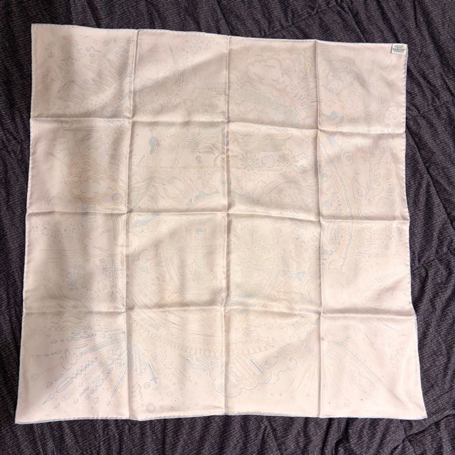 Hermès 愛馬仕 正在接通中 90cm 真絲方巾-8