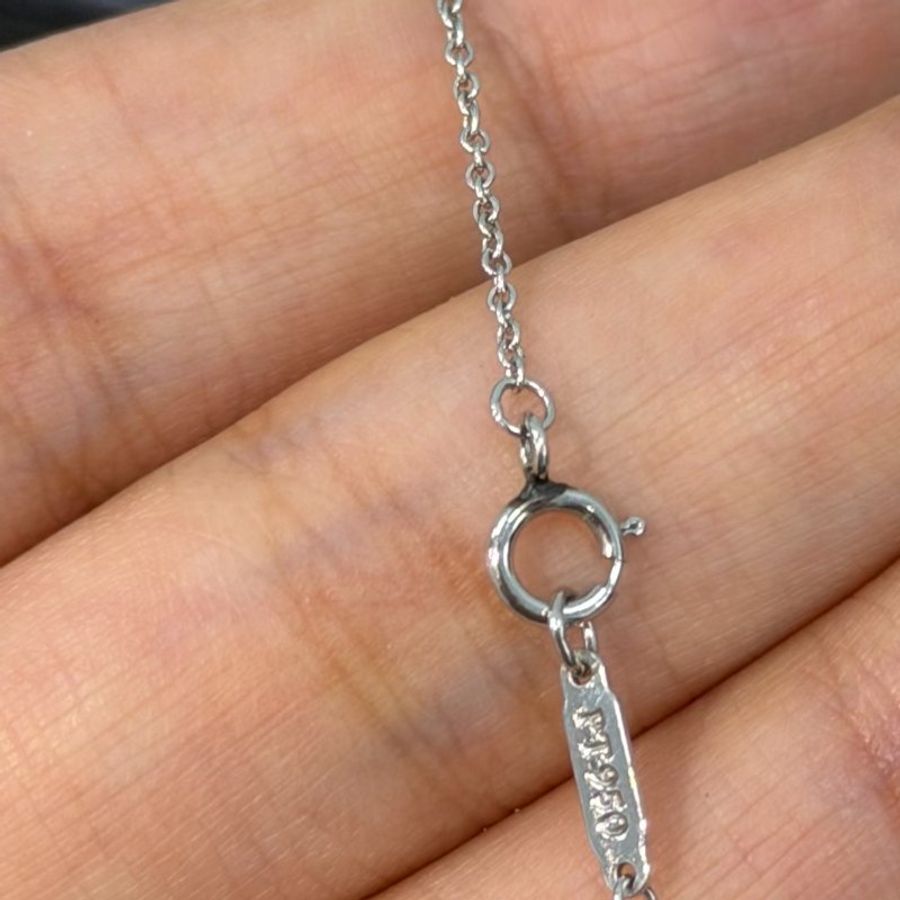 💎Han's house精品服飾💎tiffany & co 蒂芙尼太陽花水鑽項鍊 白金項鍊-8