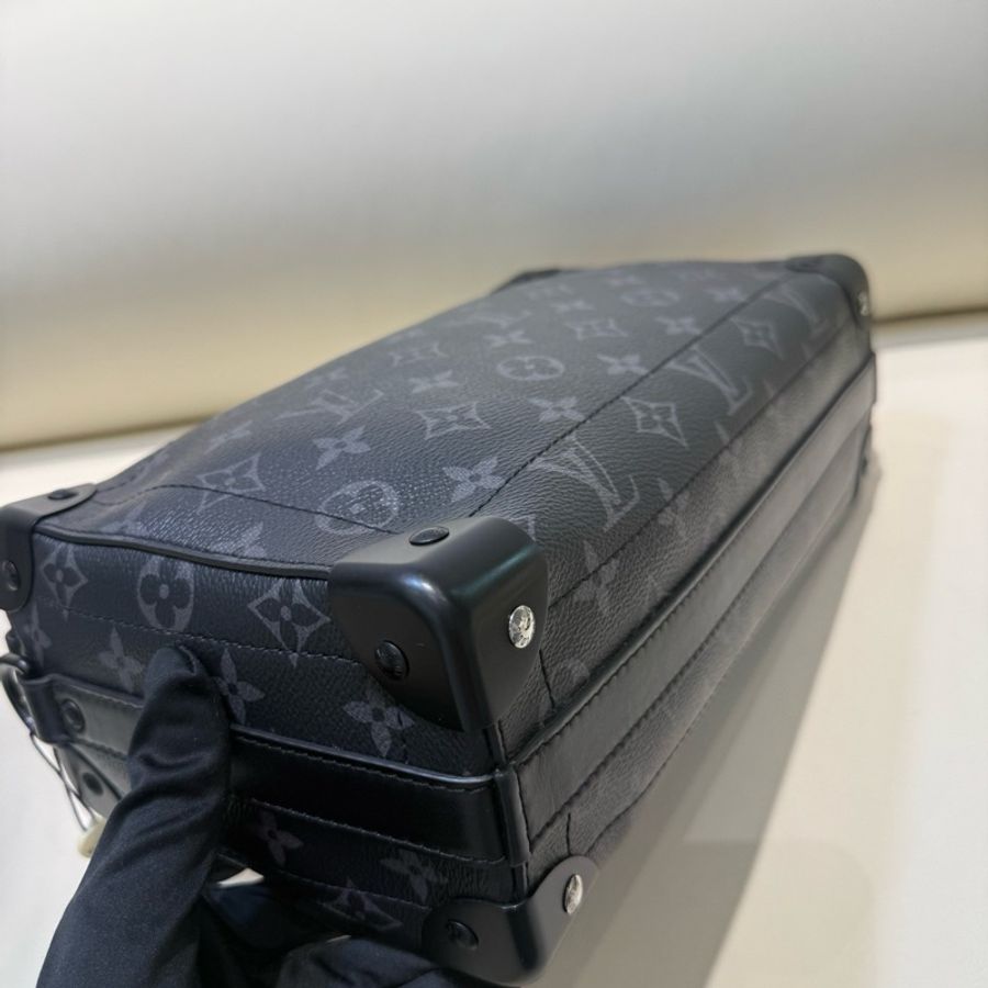 Louis Vuitton 路易威登 soul trunk經典黑老花滿印大盒子包 芯片-18