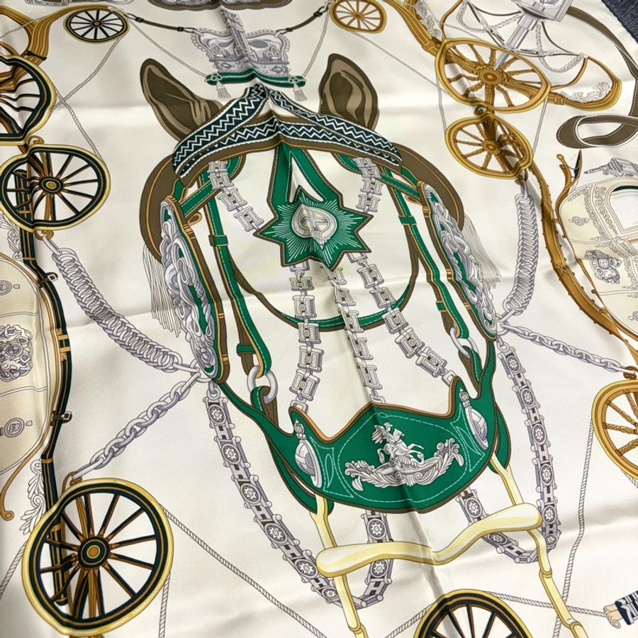 Hermès 90 絲巾 尊貴之輪《Stately Wheels》-4