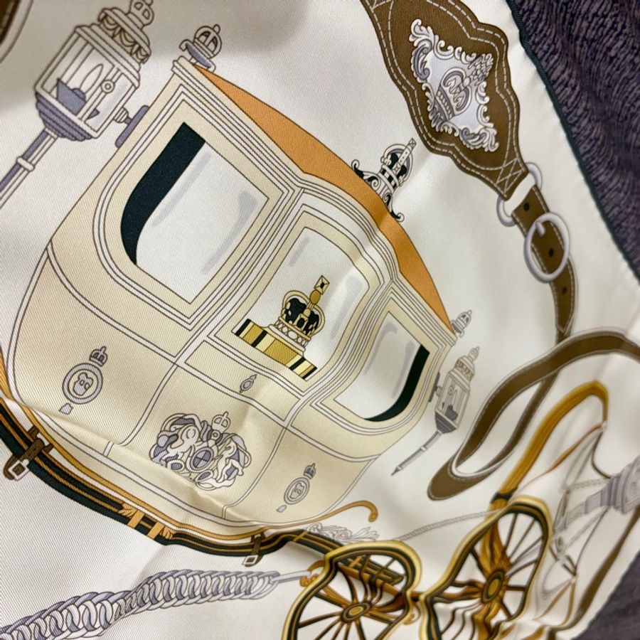 Hermès 90 絲巾 尊貴之輪《Stately Wheels》-5