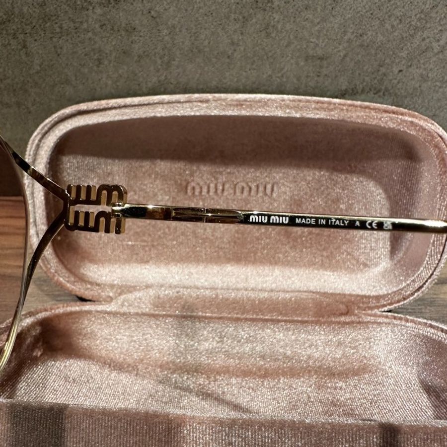 Miu Miu 金屬不規則大框太陽眼鏡（MU52W）5AK-06S 太陽眼鏡-4