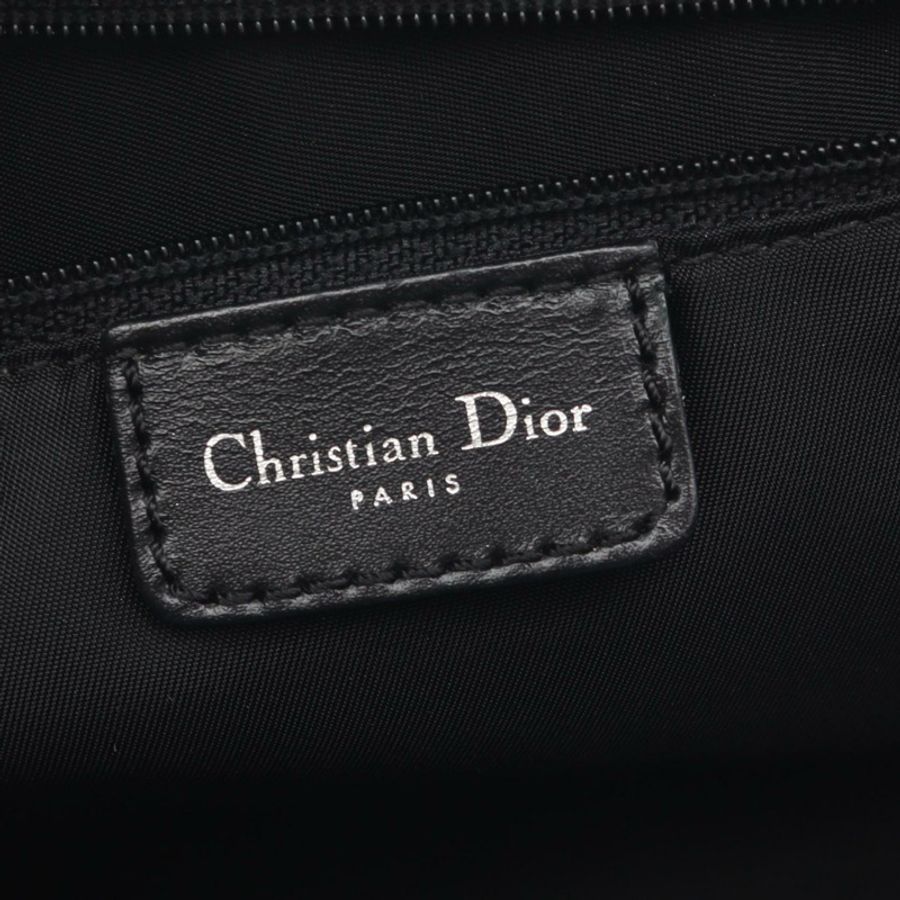 Dior Trotter 手提包 帆布皮革 米色 黑色 二手 女士-3