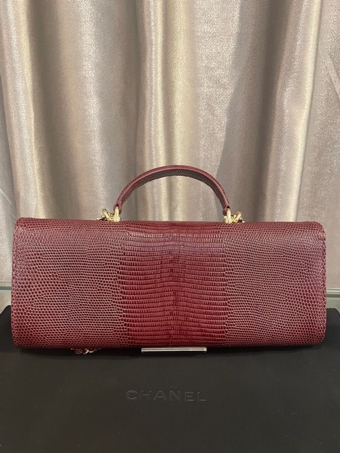 Chanel Kelly Cut Lizard Red-3