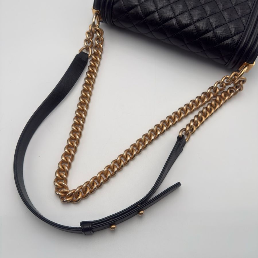 Chanel Boy 25cm 中號 [黑色金扣] 晶片款 有單-4