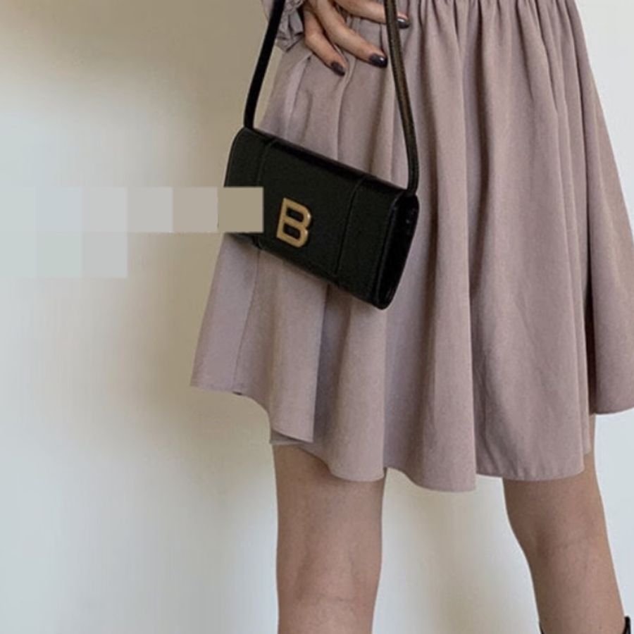 Balenciaga/巴黎世家 黑金沙漏woc 底長19.5。-0