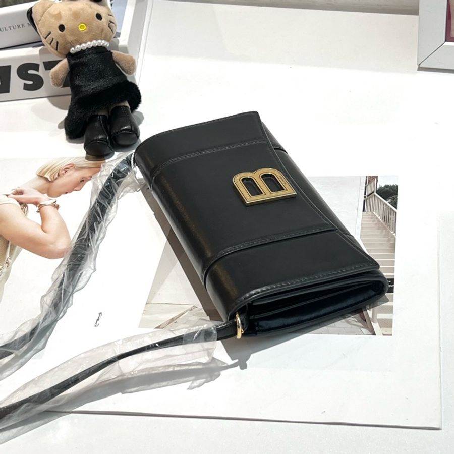 Balenciaga/巴黎世家 黑金沙漏woc 底長19.5。-4