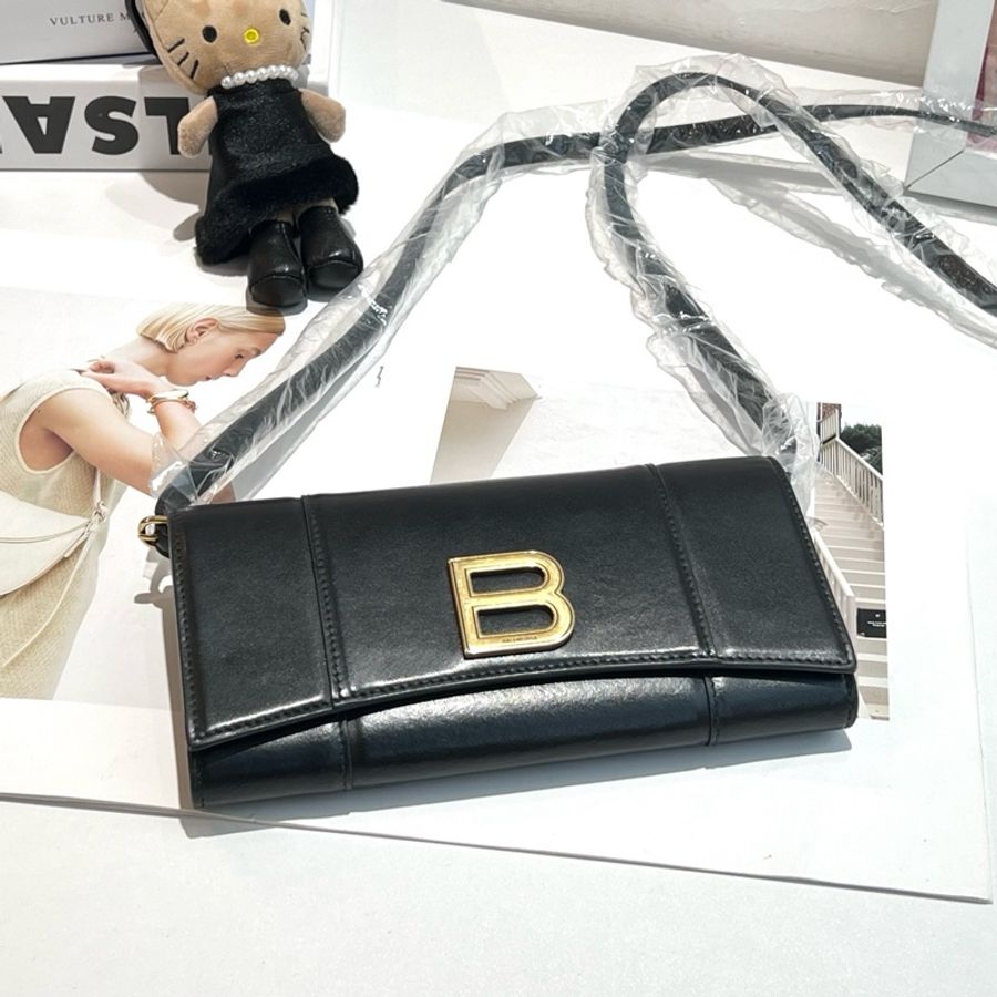 Balenciaga/巴黎世家 黑金沙漏woc 底長19.5。-5