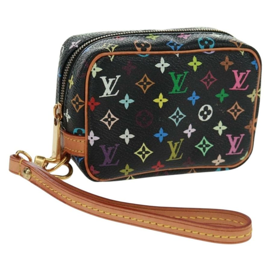 【日本直送】路易威登 Monogram Multicolor Trousse Wapity Pouch 黑色 M58034 Auth 166199V-0