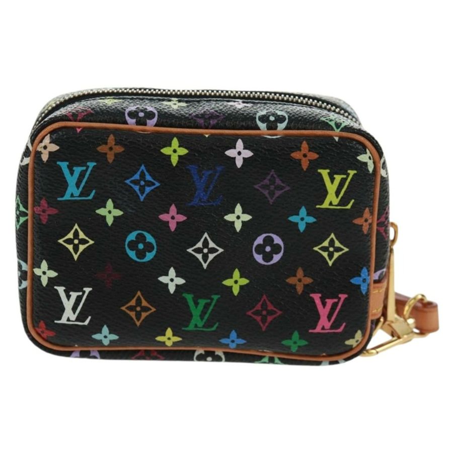 【日本直送】路易威登 Monogram Multicolor Trousse Wapity Pouch 黑色 M58034 Auth 166199V-2