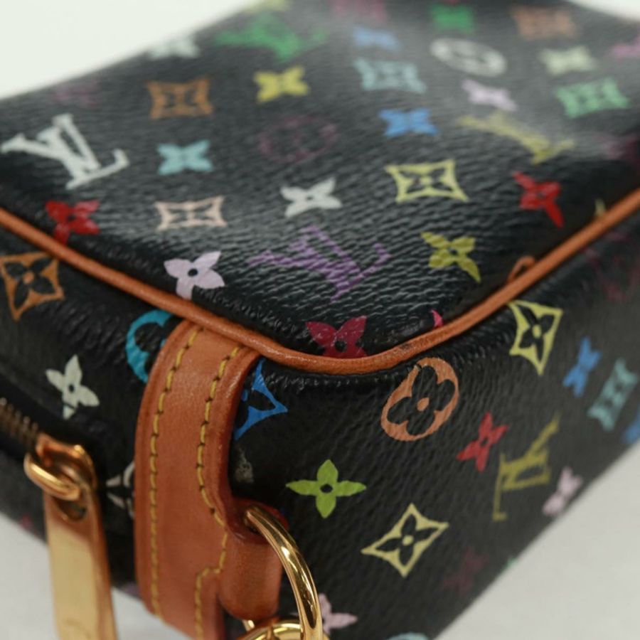 【日本直送】路易威登 Monogram Multicolor Trousse Wapity Pouch 黑色 M58034 Auth 166199V-7
