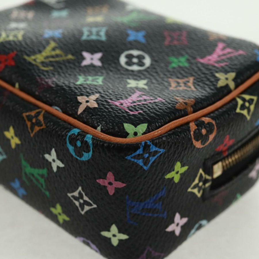 【日本直送】路易威登 Monogram Multicolor Trousse Wapity Pouch 黑色 M58034 Auth 166199V-8