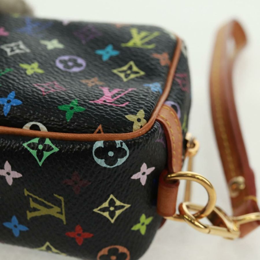 【日本直送】路易威登 Monogram Multicolor Trousse Wapity Pouch 黑色 M58034 Auth 166199V-10