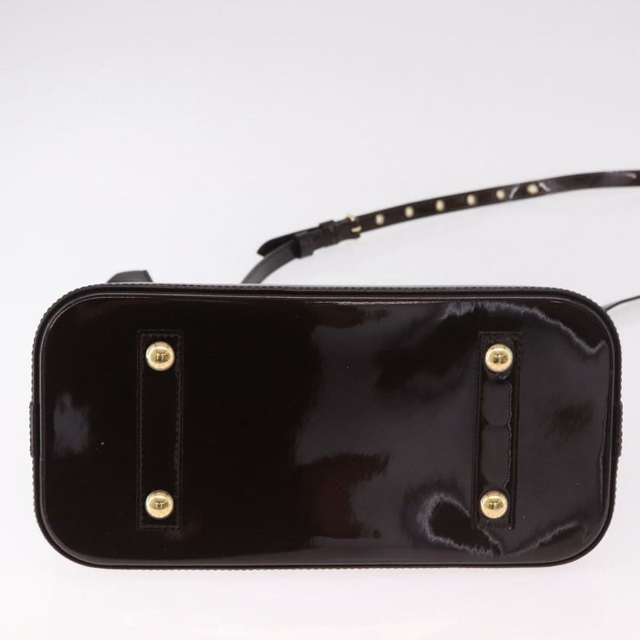 【日本直送】路易威登 Monogram Vernis Alma PM 手提包 Amarante M91611 LV Auth 184964V-4