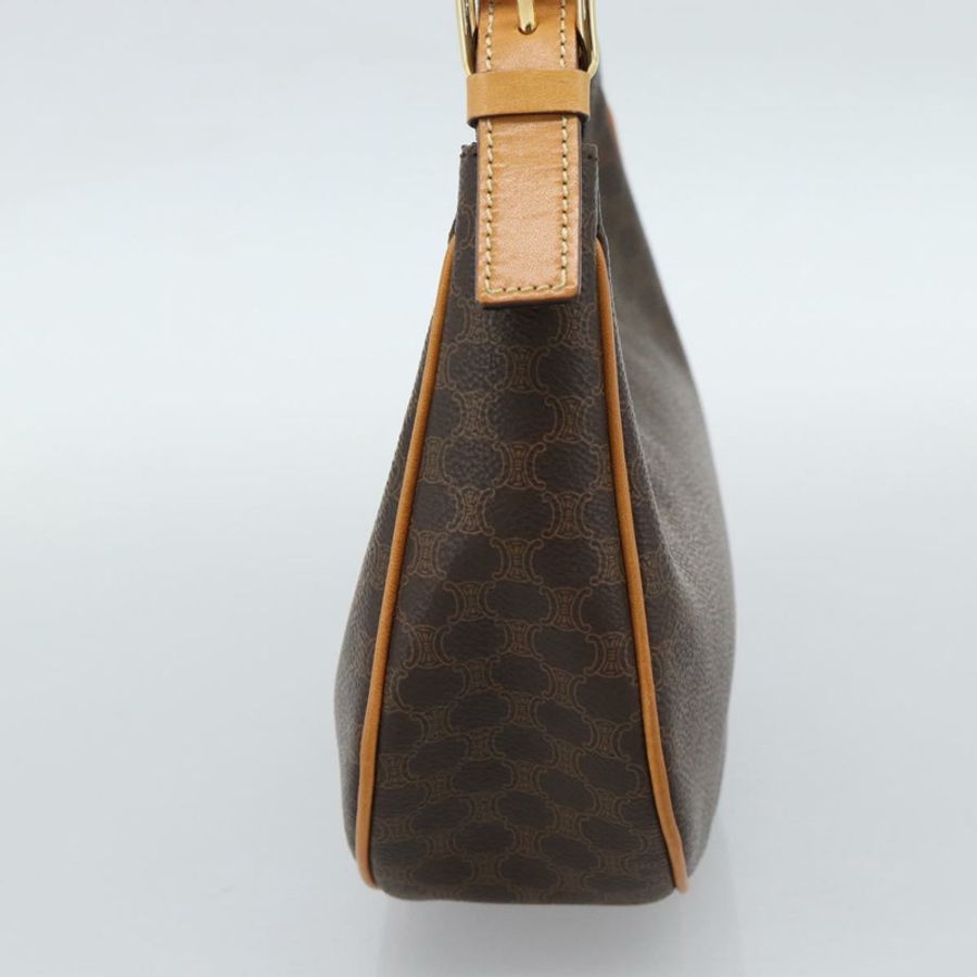 【日本直送】CELINE Macadam帆布手提包 PVC皮革 棕色 金色 正品 187973V-4