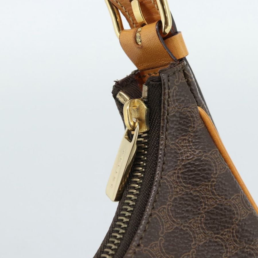 【日本直送】CELINE Macadam帆布手提包 PVC皮革 棕色 金色 正品 187973V-13