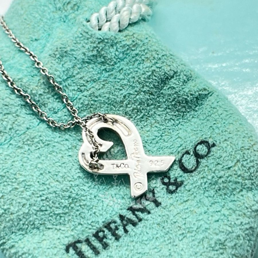 ~~趴趴小舖~~極新正品Tiffany &Co  Loving Heart愛心項鍊2606261475-7