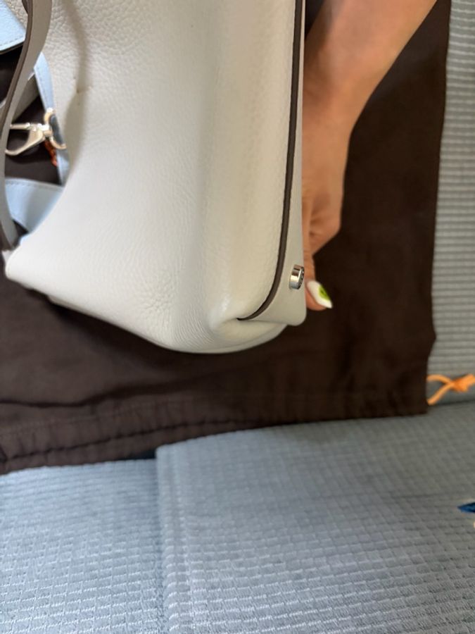 TOD’S TODS T Timeless 系列荔枝紋牛皮金屬字母LOGO 手提斜背包小款-10