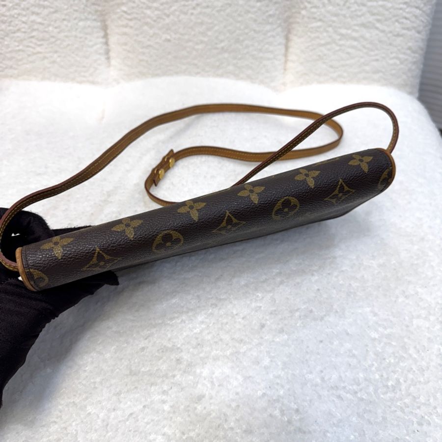 LV 路易威登 原花 Monogram Vintage Cartouchiere 信封包 下蓋包 斜背包 老花包 M51852-5