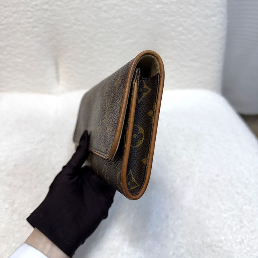 LV 路易威登 原花 Monogram Vintage Cartouchiere 信封包 下蓋包 斜背包 老花包 M51852-7