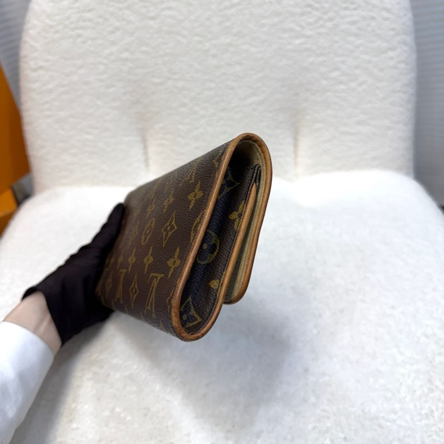 LV 路易威登 原花 Monogram Vintage Cartouchiere 信封包 下蓋包 斜背包 老花包 M51852-8