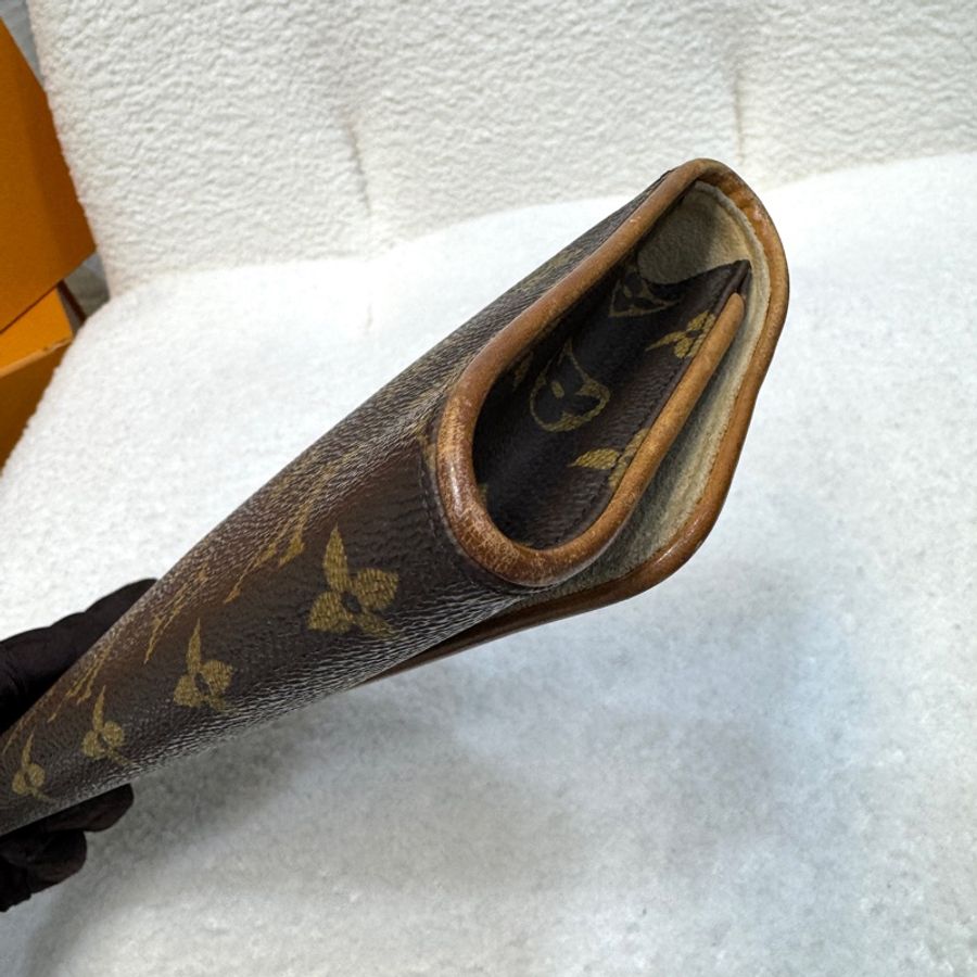 LV 路易威登 原花 Monogram Vintage Cartouchiere 信封包 下蓋包 斜背包 老花包 M51852-9