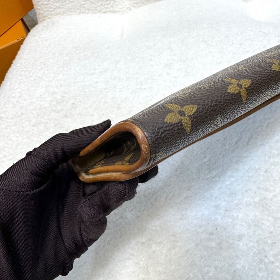 LV 路易威登 原花 Monogram Vintage Cartouchiere 信封包 下蓋包 斜背包 老花包 M51852-10