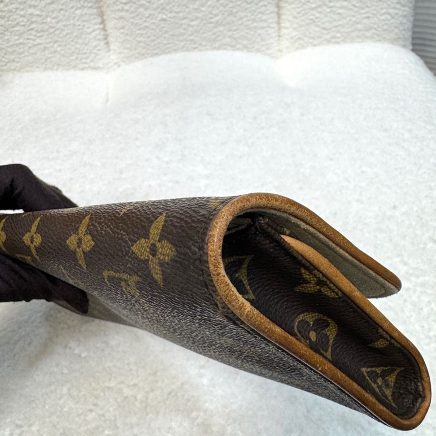 LV 路易威登 原花 Monogram Vintage Cartouchiere 信封包 下蓋包 斜背包 老花包 M51852-11
