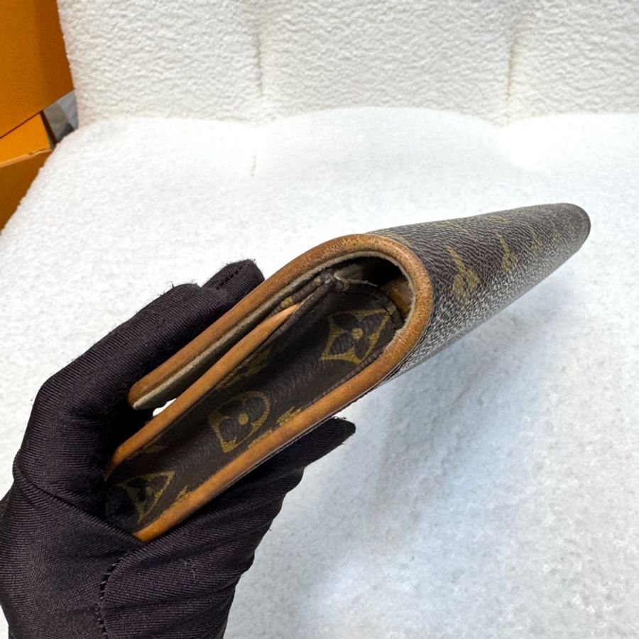 LV 路易威登 原花 Monogram Vintage Cartouchiere 信封包 下蓋包 斜背包 老花包 M51852-12