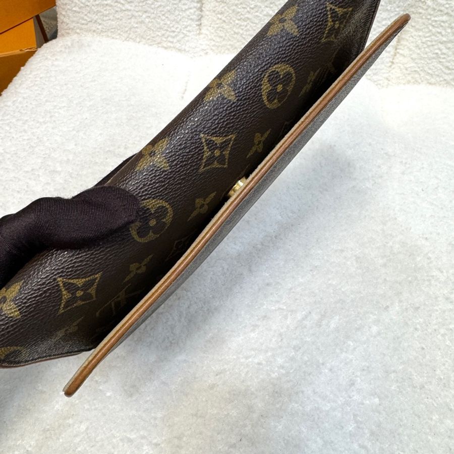 LV 路易威登 原花 Monogram Vintage Cartouchiere 信封包 下蓋包 斜背包 老花包 M51852-13