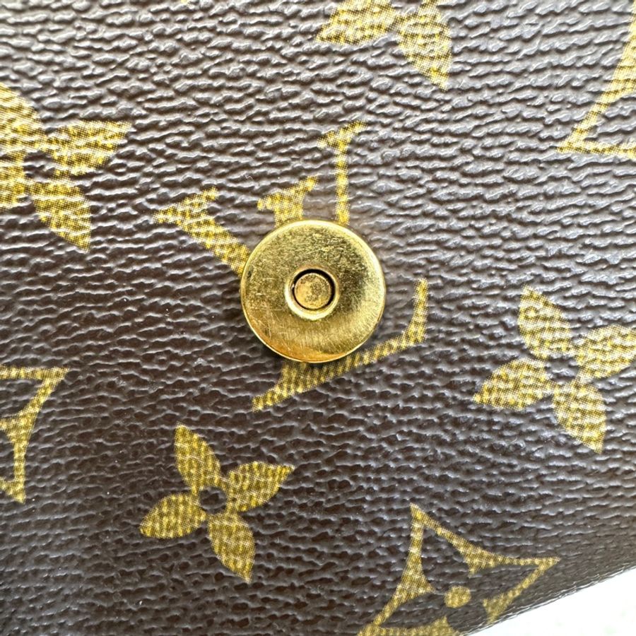 LV 路易威登 原花 Monogram Vintage Cartouchiere 信封包 下蓋包 斜背包 老花包 M51852-17