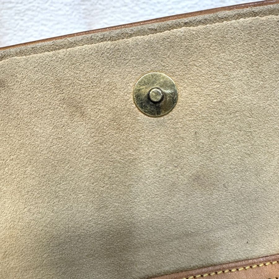 LV 路易威登 原花 Monogram Vintage Cartouchiere 信封包 下蓋包 斜背包 老花包 M51852-18