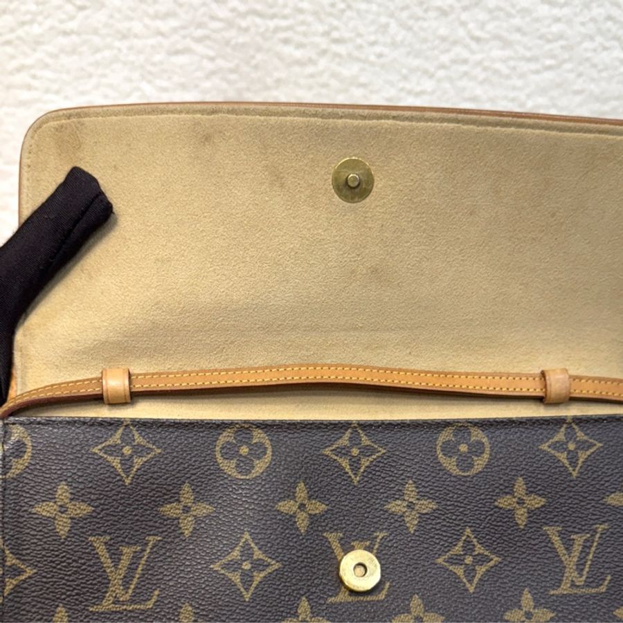 LV 路易威登 原花 Monogram Vintage Cartouchiere 信封包 下蓋包 斜背包 老花包 M51852-19