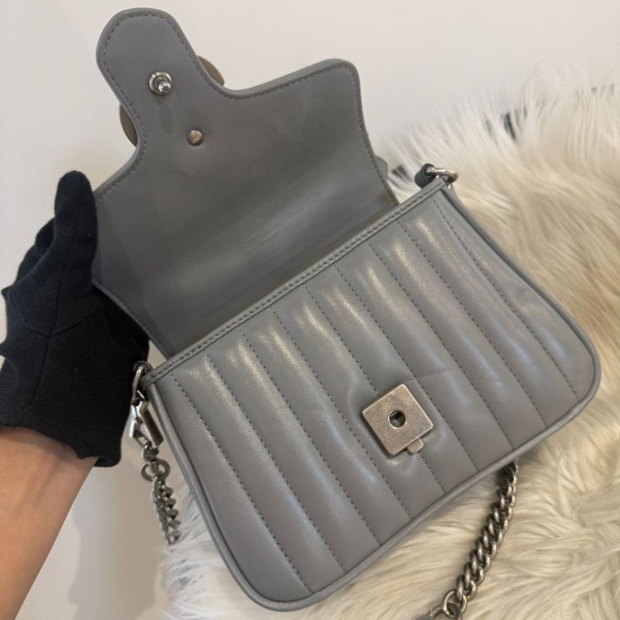 Gucci GG Marmon灰色郵差包-4