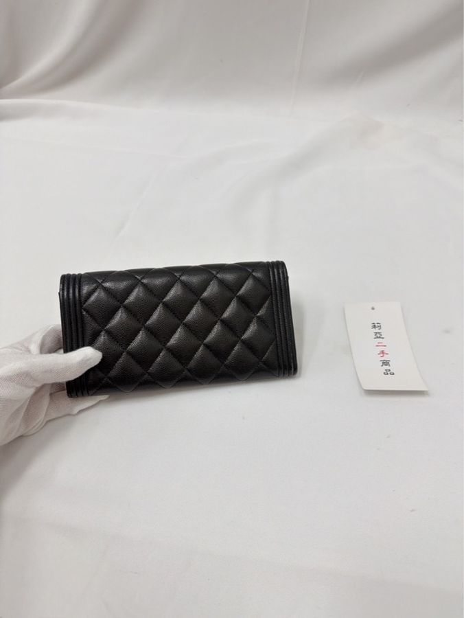 莉亞精品♡ Chanel A80286 Boy長夾二手美包-3