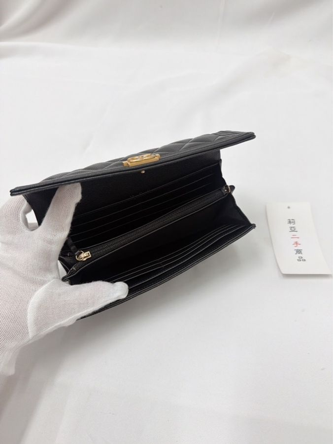 莉亞精品♡ Chanel A80286 Boy長夾二手美包-8