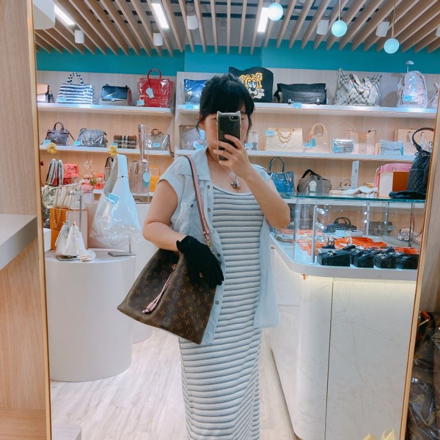 TW4882 Louis Vuitton 路易威登 水桶 粉色 經典老花紋 帆布塗層 Neo Noe MM Bucket Bag Pink Monogram Canvas-1