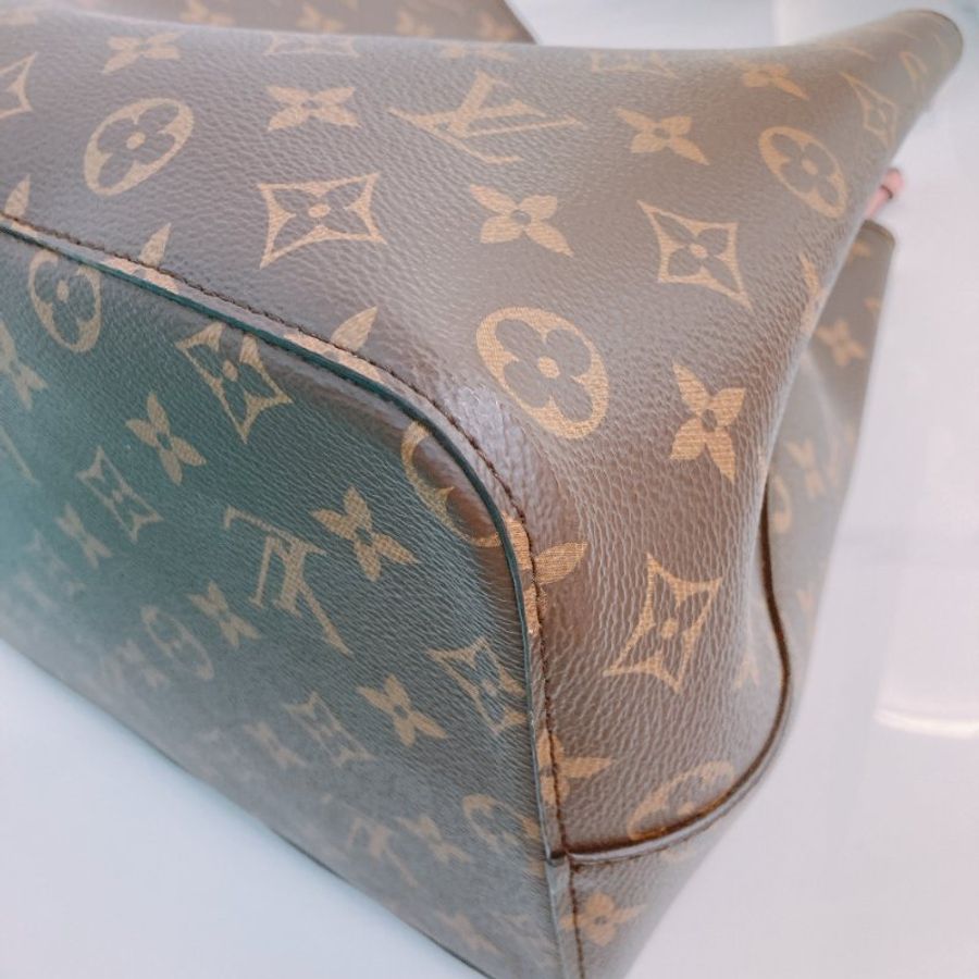 TW4882 Louis Vuitton 路易威登 水桶 粉色 經典老花紋 帆布塗層 Neo Noe MM Bucket Bag Pink Monogram Canvas-9