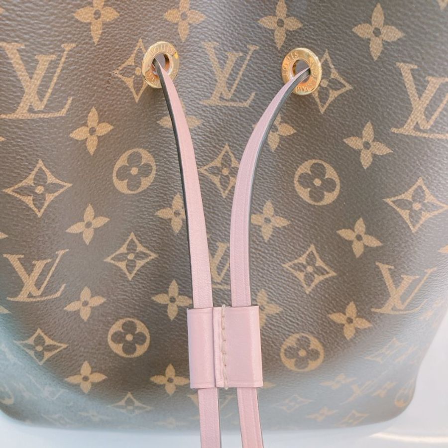 TW4882 Louis Vuitton 路易威登 水桶 粉色 經典老花紋 帆布塗層 Neo Noe MM Bucket Bag Pink Monogram Canvas-11