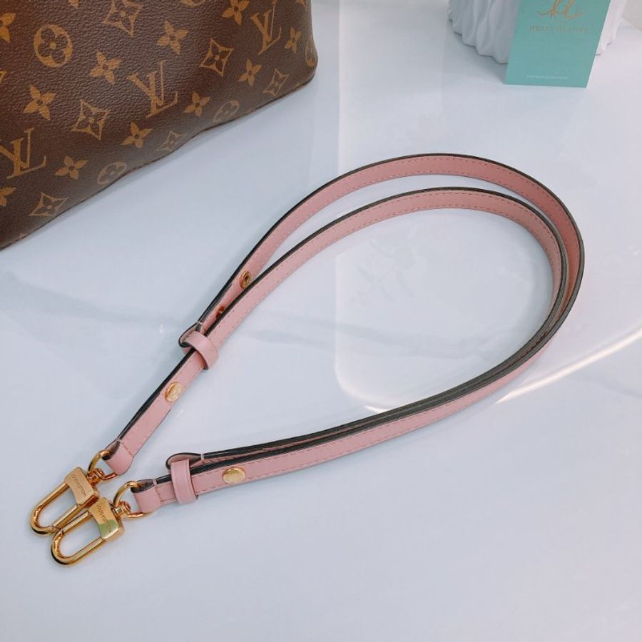 TW4882 Louis Vuitton 路易威登 水桶 粉色 經典老花紋 帆布塗層 Neo Noe MM Bucket Bag Pink Monogram Canvas-23
