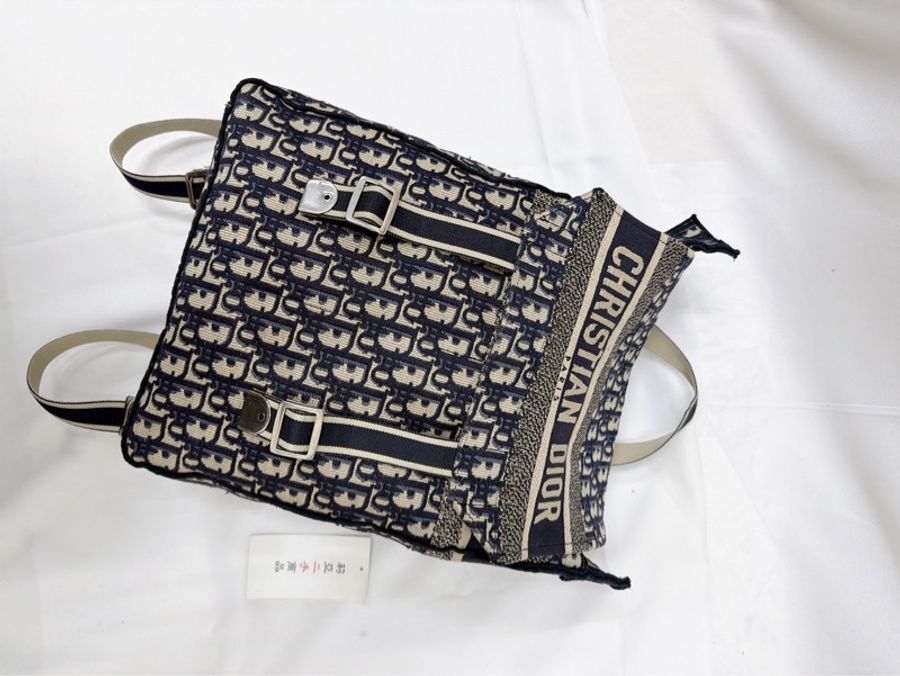 莉亞精品♡ Dior 老花後背包 二手美包-2