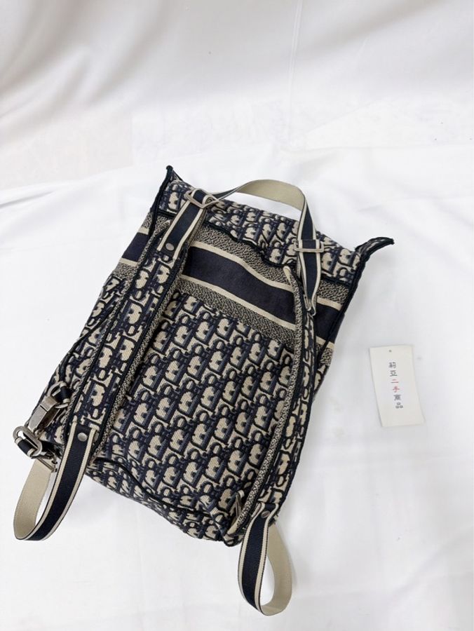莉亞精品♡ Dior 老花後背包 二手美包-3