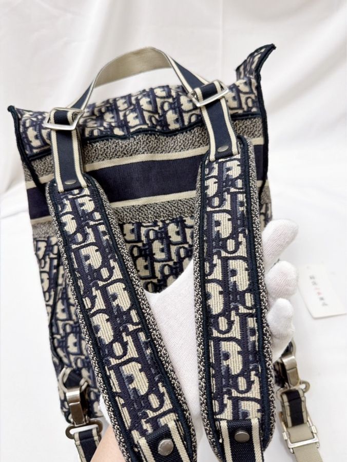 莉亞精品♡ Dior 老花後背包 二手美包-8